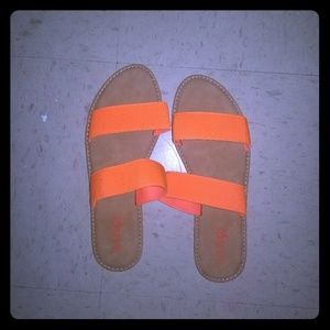 Rouge Neon Orange Sandals